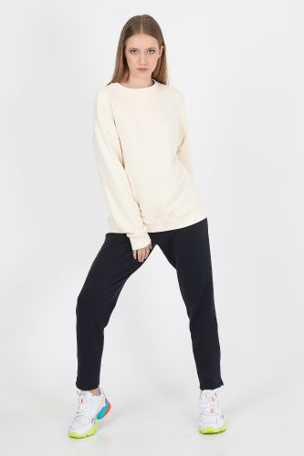 JOHN FRANK WOMAN SPORTS&LOUNGEWEAR CHIC COC SWEATSHIRT EKRU - 8